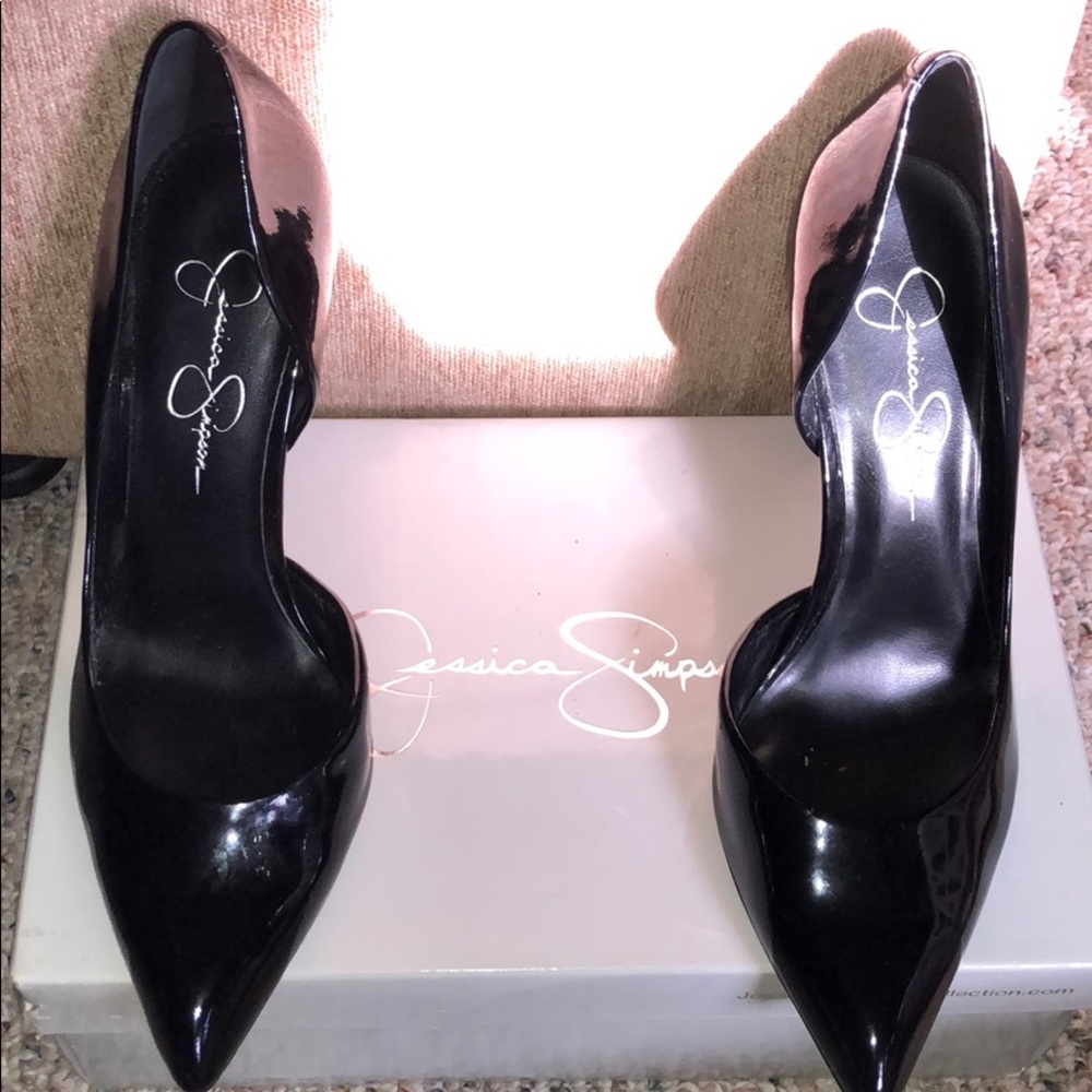 Jessica Simpson Patent Faux Leather Stilletos